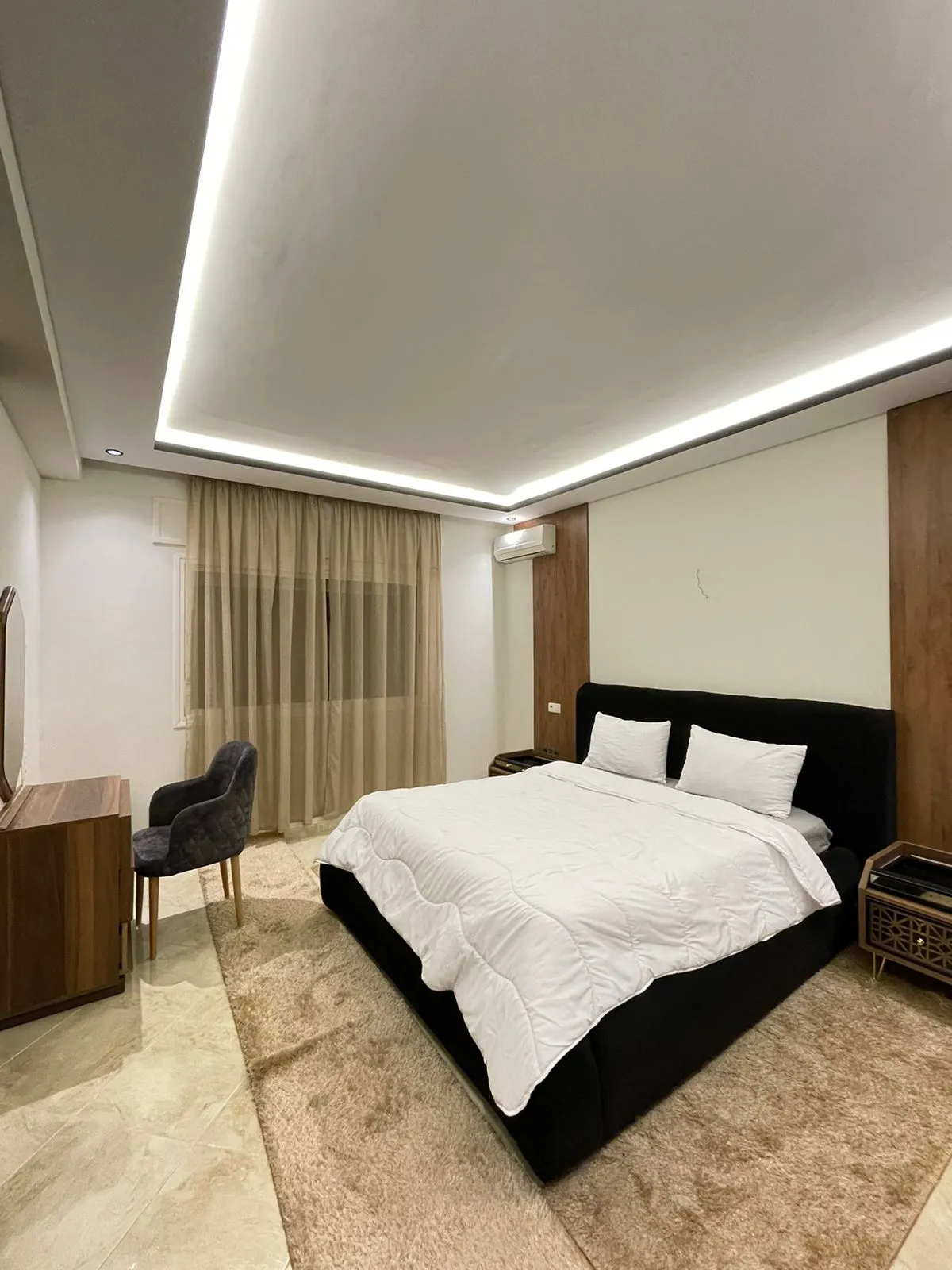 Appartement de luxe à louer près de la corniche de Tanger, dans une résidence sécurisée.  