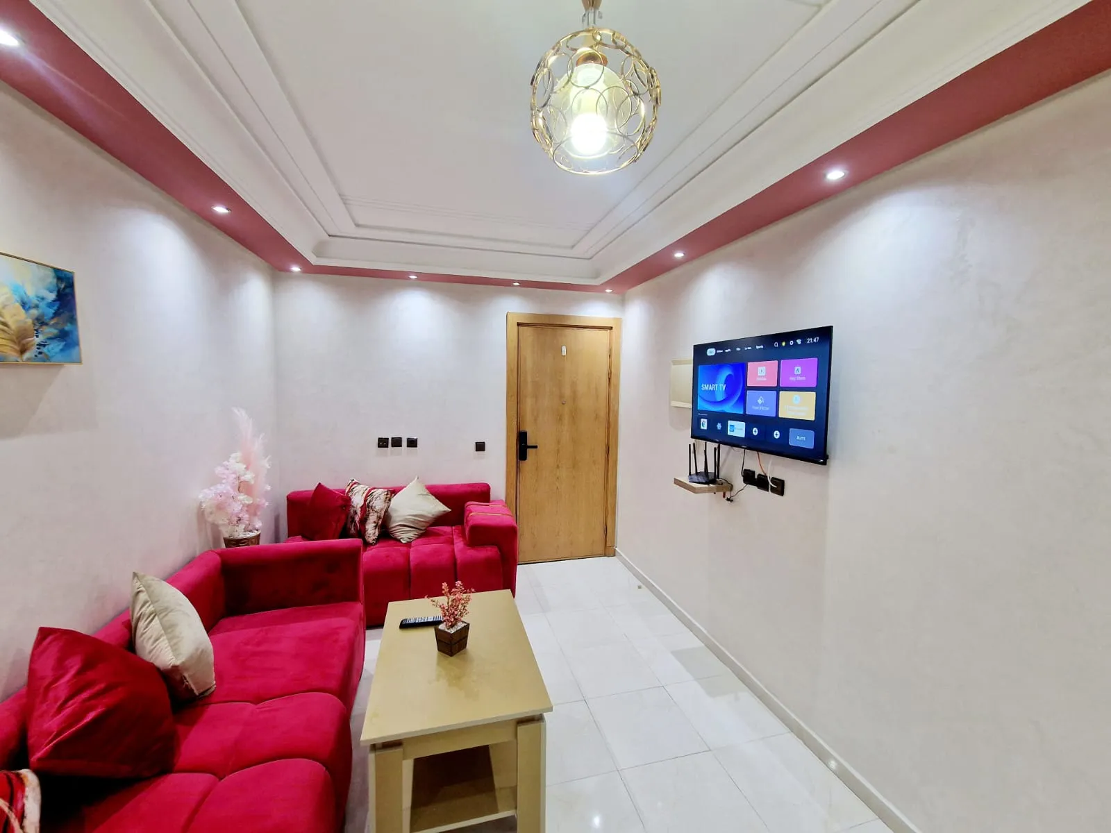 Un magnifique appartement à louer à Agdal  Rabat, avec une chambre et un salon