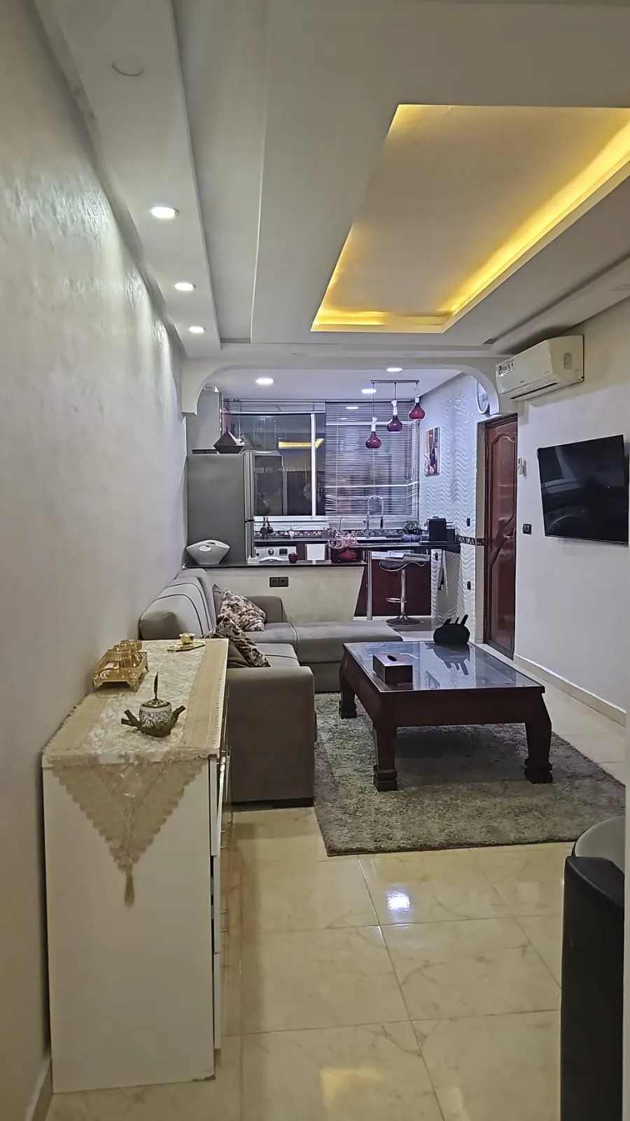 Appartement charmant à louer à Rabat, au rez-de-chaussée, comprenant une chambre