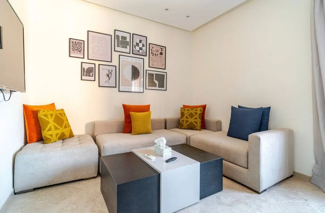 Appartement moderne d'une chambre à louer à la journée à Marrakech