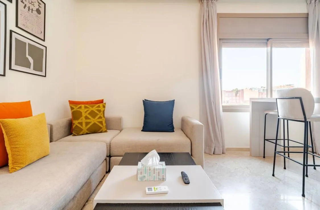 Appartement moderne d'une chambre à louer à la journée à Marrakech