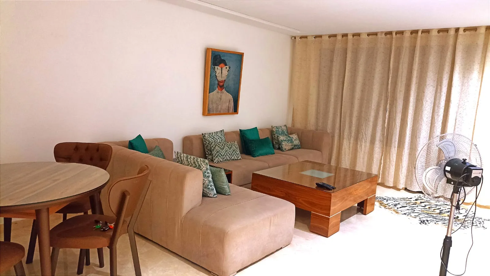 Bel appartement à louer à Rabat, comprenant deux chambres