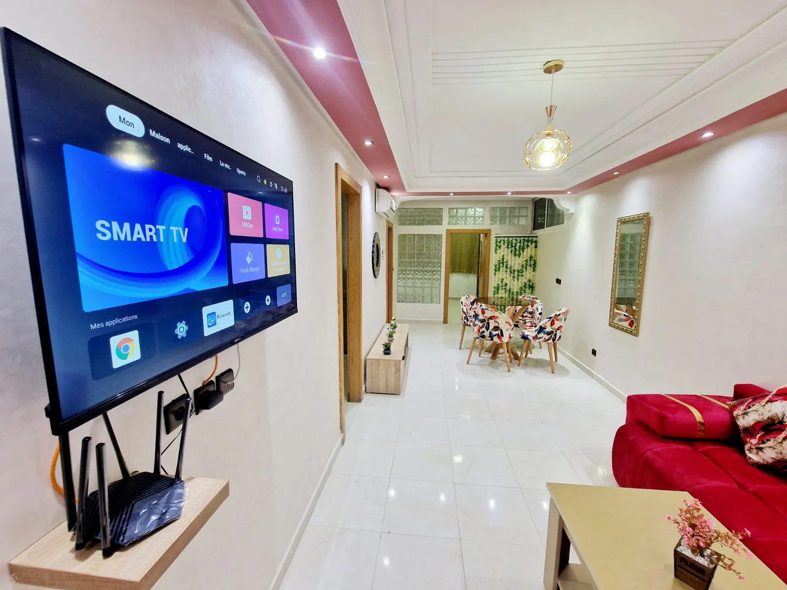 Un magnifique appartement à louer à Agdal  Rabat, avec une chambre et un salon