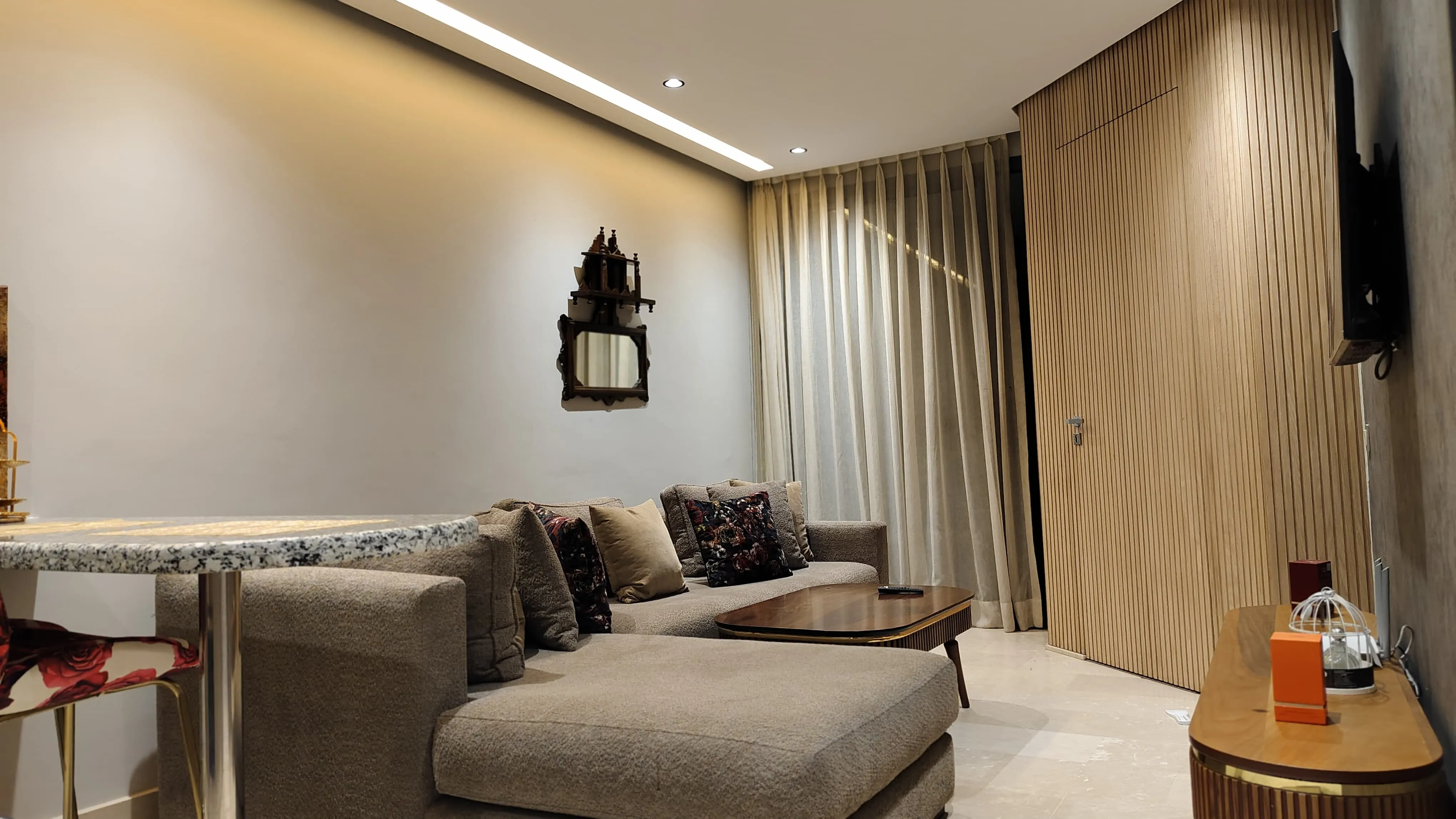 Suite de luxe à louer à Casablanca, dans le quartier chic de Maarif.