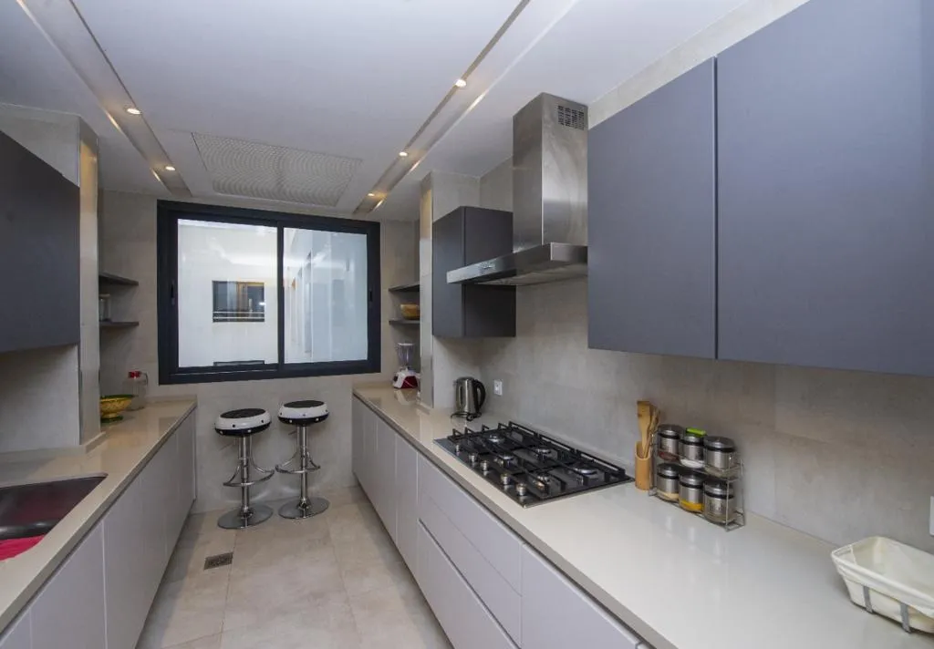 Appartement de luxe à louer à Rabat Quartier Al Nakhil avec deux chambres