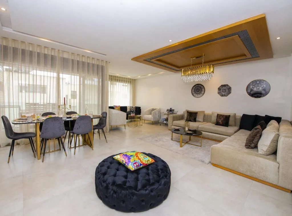Appartement de luxe à louer à Rabat Quartier Al Nakhil avec deux chambres